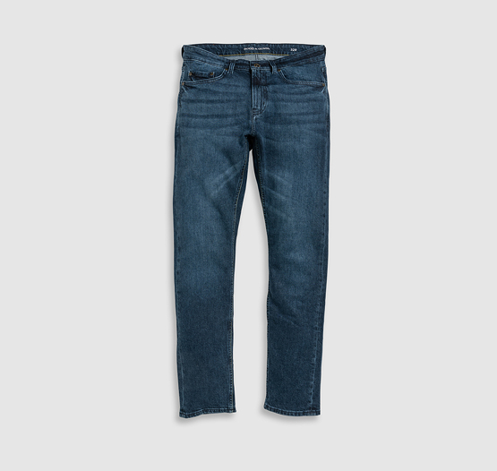 Rodd & Gunn men's dark blue denim jeans.