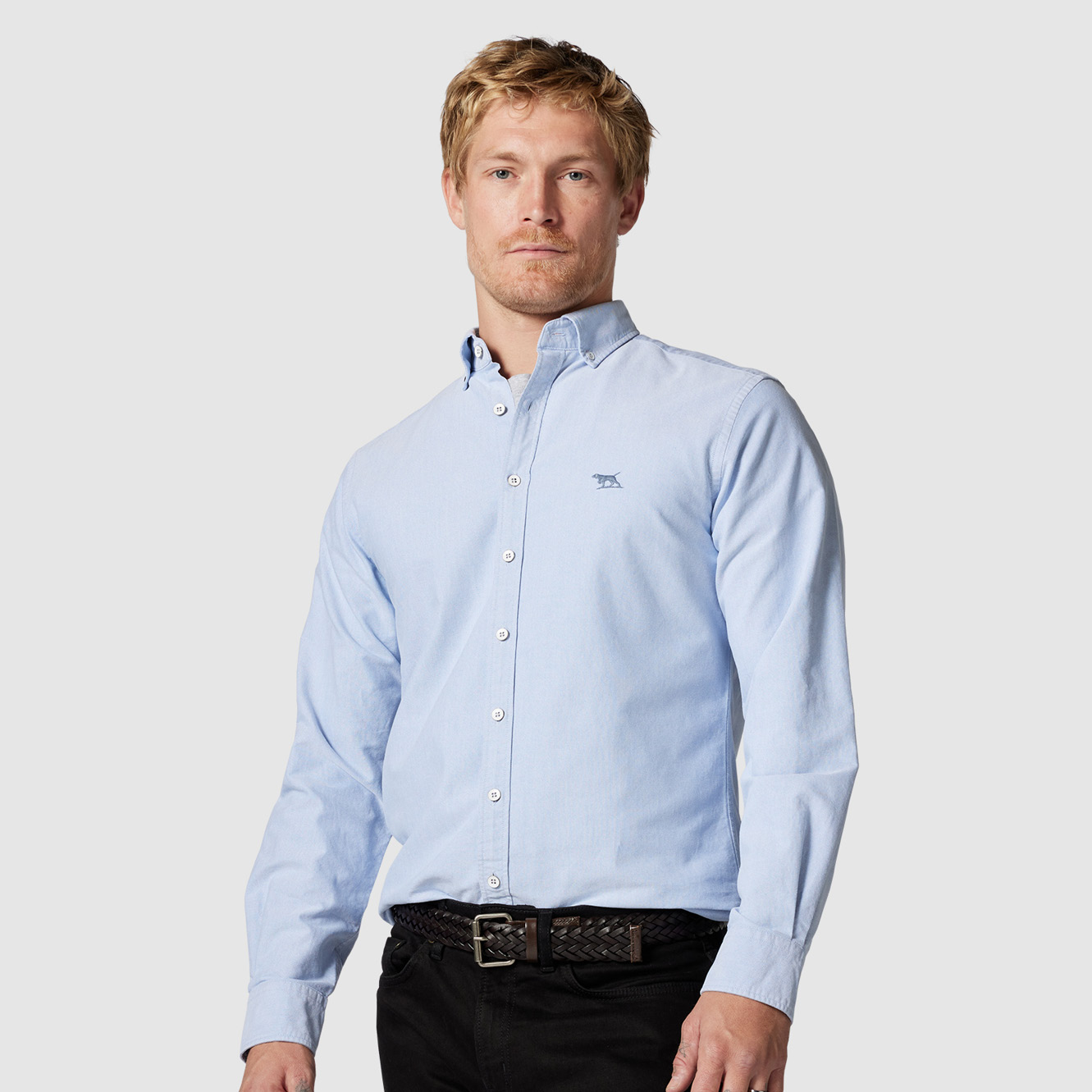 Rodd & Gunn light blue Oxford shirt.