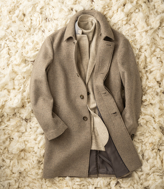 Rodd & Gunn's grey woolen cardigan.