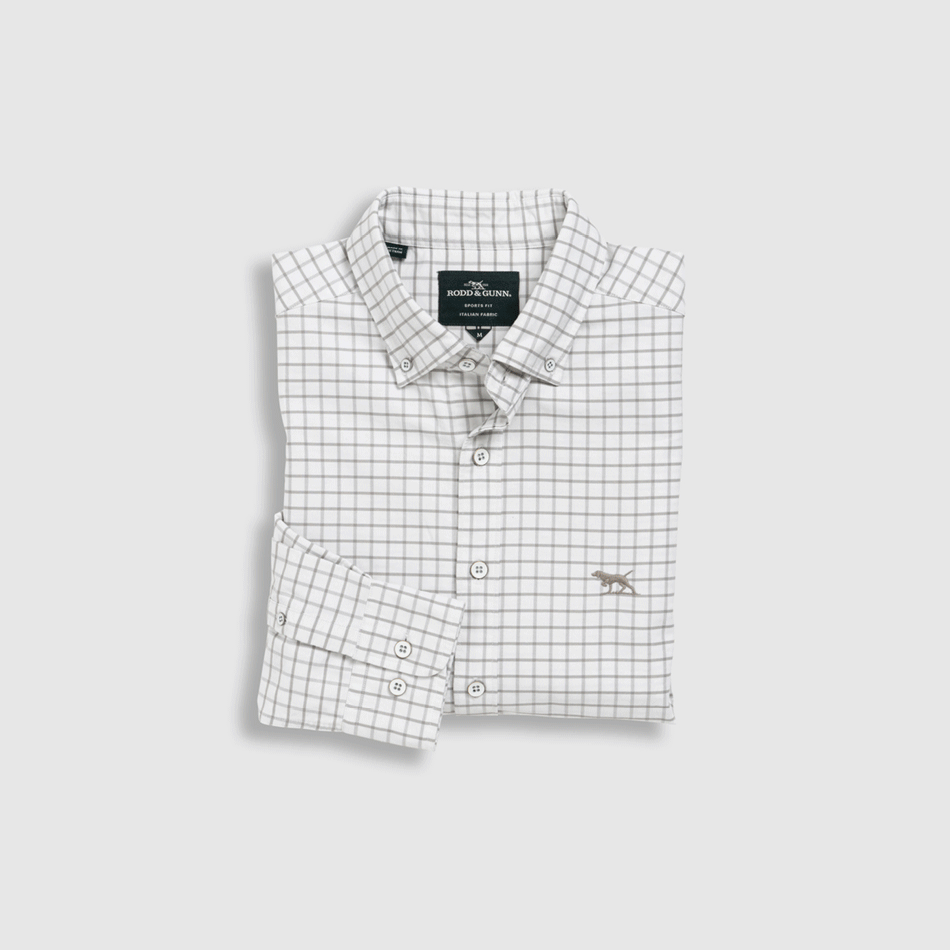 Rodd & Gunn business shirt and men's chinos.