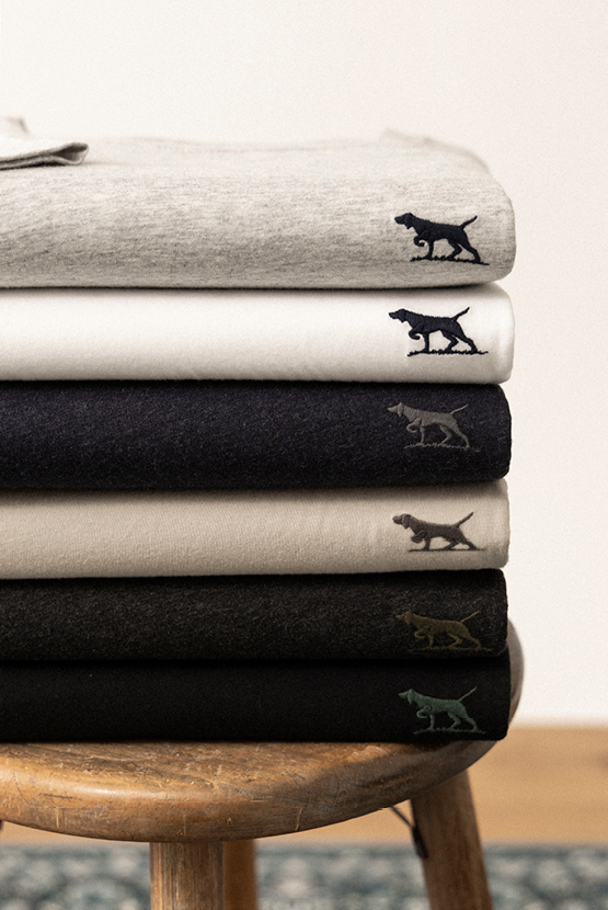 Rodd & Gunn stack of long-sleeve t-shirts.