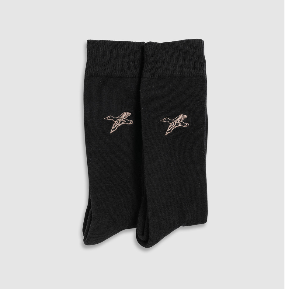 Rodd & Gunn men's socks with duck embroidery.