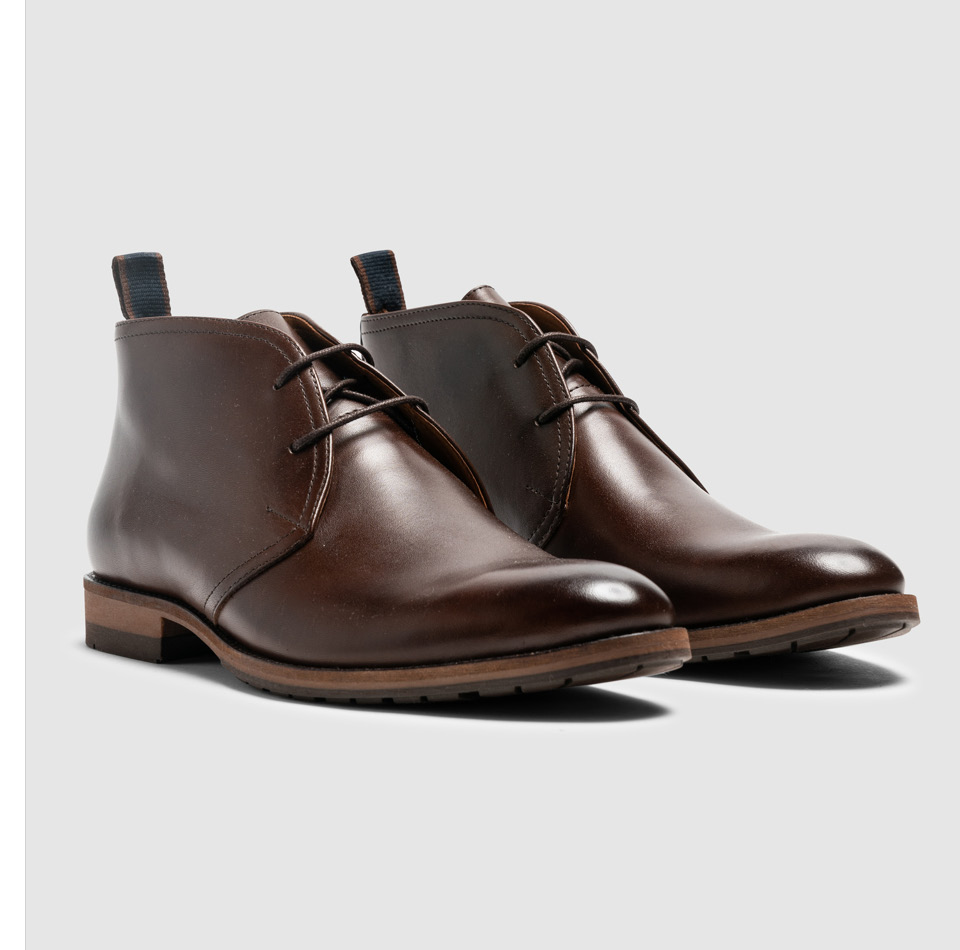 Rodd & Gunn men's brown leather boots.
