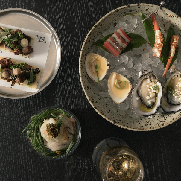 A beautifully plated gourmet dish with vibrant colors and elegant presentation.